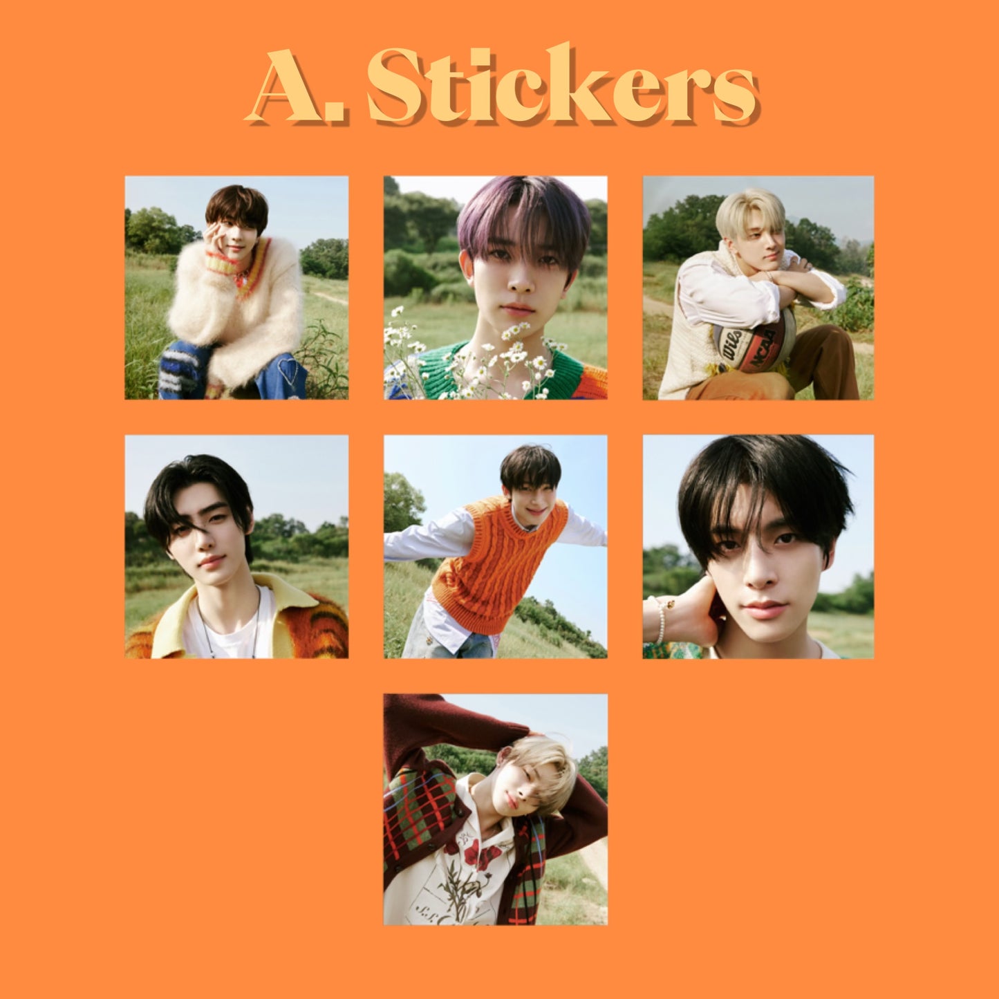 OT7 Orange Blood Stickers