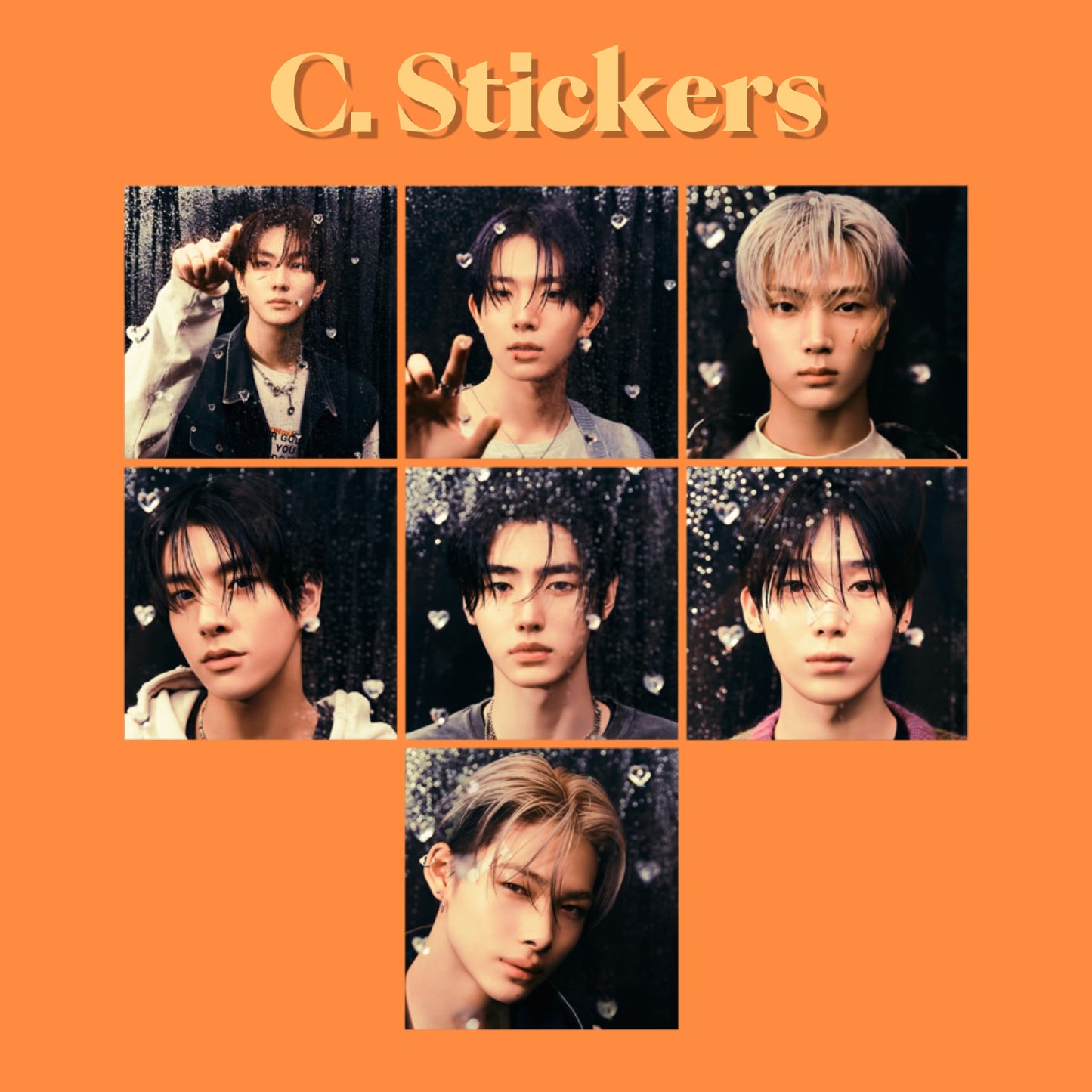 OT7 Orange Blood Stickers