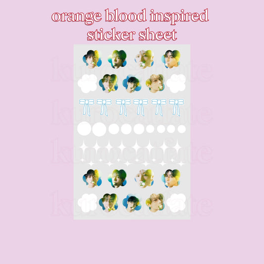 Orange Blood Sticker Sheet