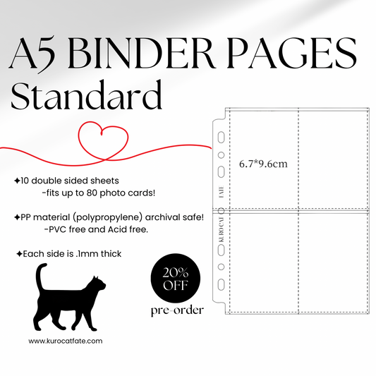 A5 Standard Custom Binder Pages